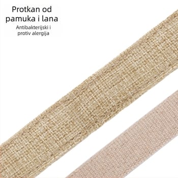 Ogrlica za psa od lana, podesiva, kopča, kaubojski stil