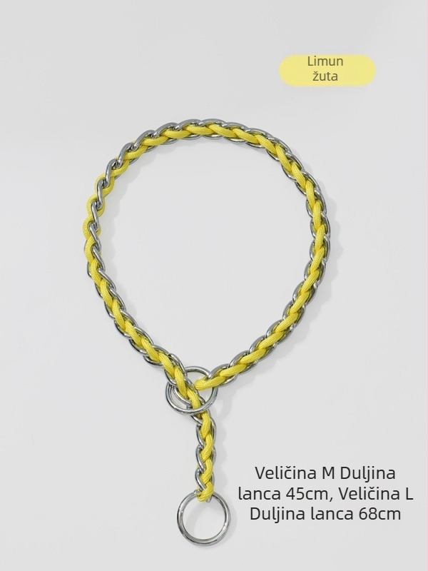 Set za obuku psa s P-lancom: za male, srednje i velike pse, najlon lanac, povodac i ogrlica