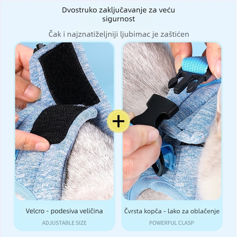 Mačji prsni hám s quilted materijalom, Da Da Bear