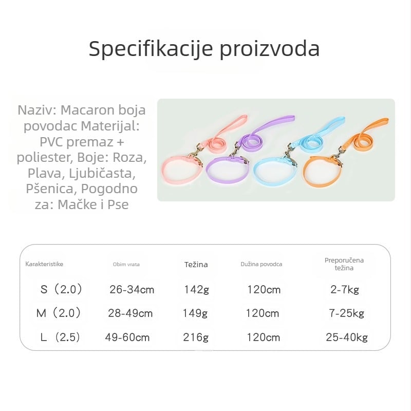 PVC vodootporna uzica za pse – Zichen (Pet) – vučna traka; pakiranje 200