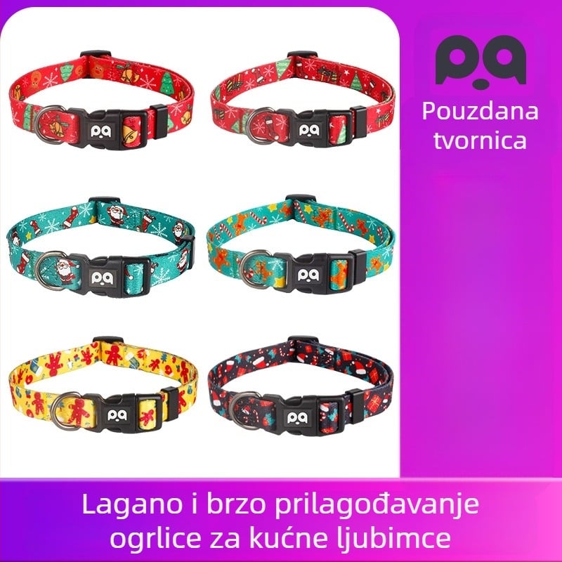 Poliesterski ogrlica za kućne ljubimce, za pse i mačke, Šifra 001, Kutija 50 komada