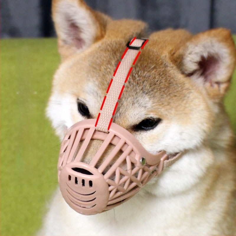 Pasja maska za zaustavljanje laveža i ugriza, plastična, nije uvezeno, IP licenca nije važeća