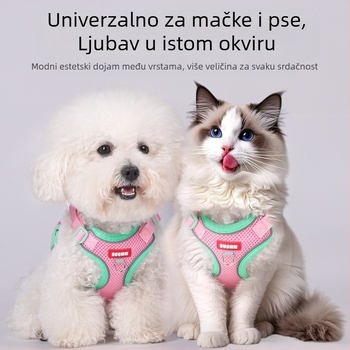 Belu prsni remen za kućne ljubimce – poliester, podesiv, za mačke, kutija s 240 komada