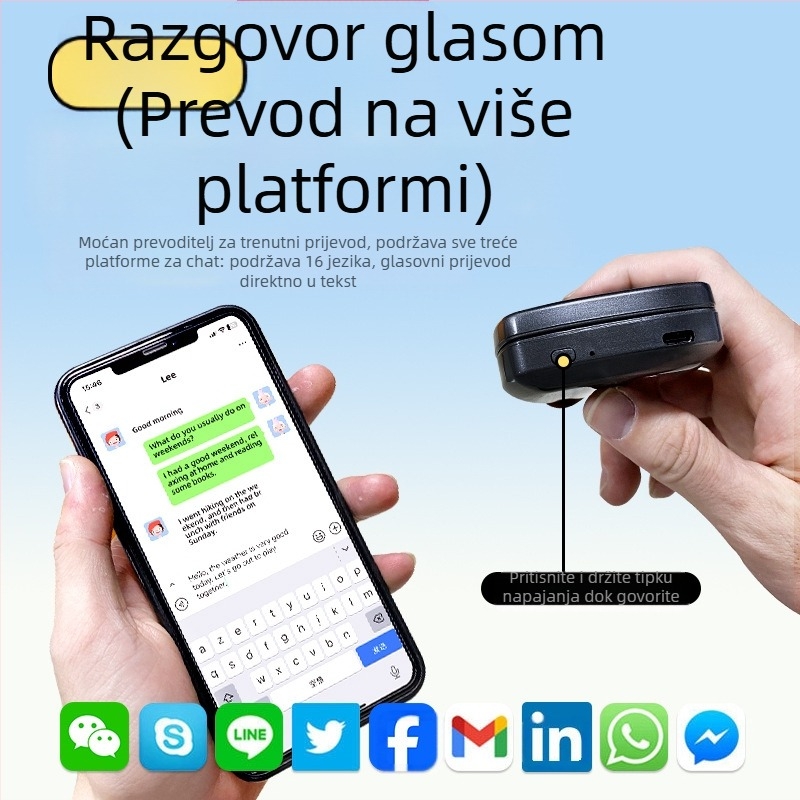 Bežične Bluetooth slušalice s AI prijevodom i višezvučnom simultanom tlom, ANC blokiranje buke, domet 10 m, Bluetooth 5.0, IPX4, in-ear stereo, trajanje baterije 4–8 h, K5