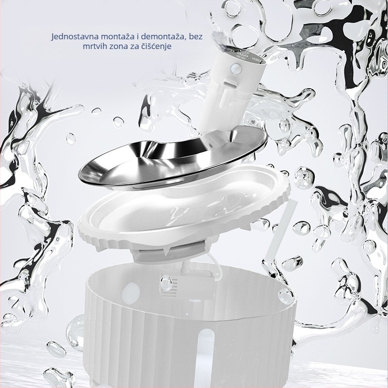 Dispenzer za vodu za mačke i pse s infracrvenim senzorom i bežičnim punjenjem, odvojiv, kapacitet 2,8 L, baterija 4000mAh – Model W04SP