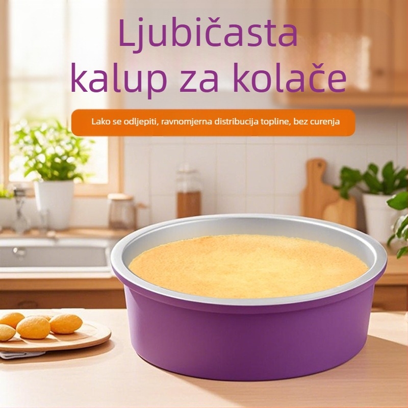 Kalup za kolače - ugljični čelik, okrugli, čvrsto dno - Yatai - za pečenje (izdanje 2023)