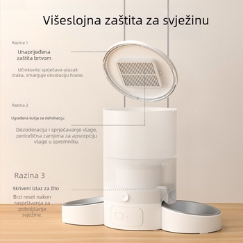 G5J Habas Vremenski Inteligentan Automatski Hranilnik za Mačke i Pse, S Velikim Kapacitetom