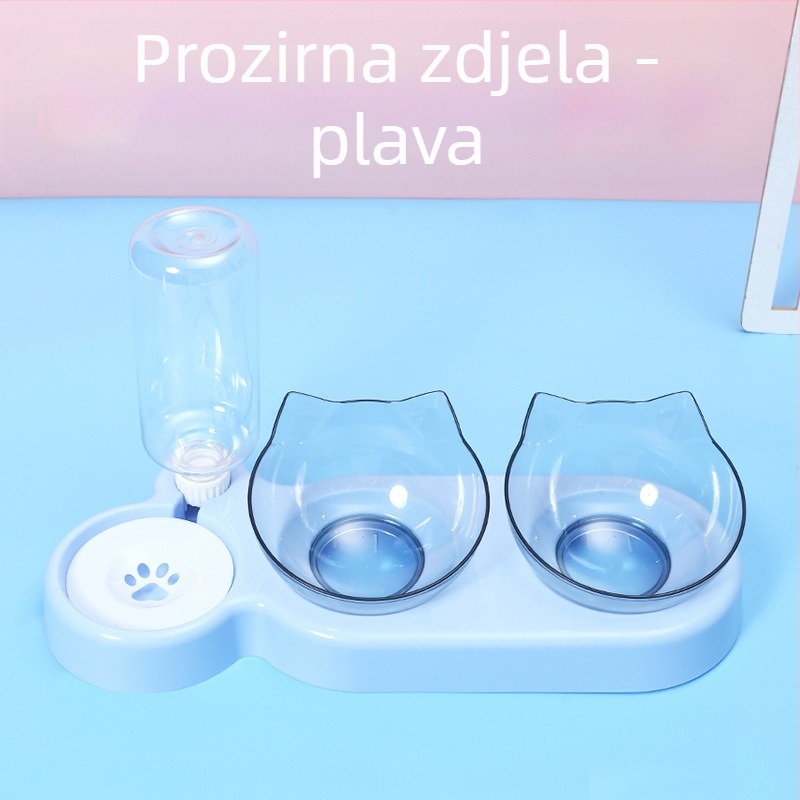 3-u-1 posuda za hranjenje kućnih ljubimaca s automatskim napajanjem vodom i zaštitom od prevrnutja, materijal PP+PC