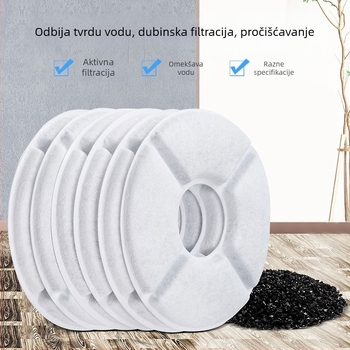 Kružni filter aktivnog ugljika za vodu mačaka i psa – univerzalni