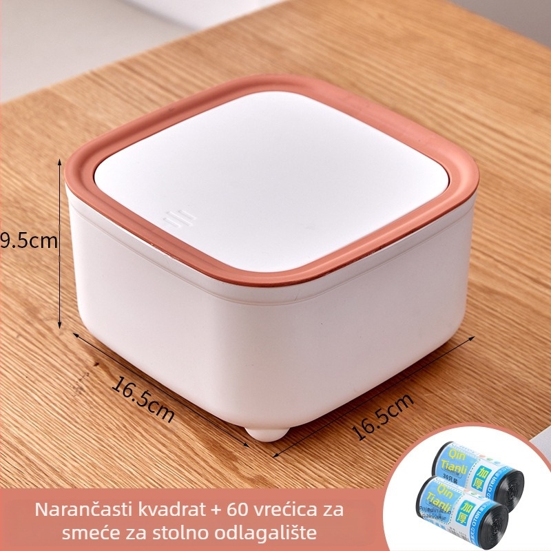 Stolni kanta za otpad – otvaranje pritiskanjem, PP materijal, 0,2 kg, porijeklo Zhejiang, za kućnu uporabu