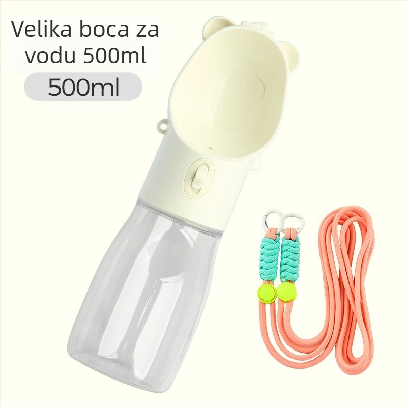 Čaša za vodu za šetnju psa — integrirani prijenosni dizajn preko ramena, ABS+PC, jedinica