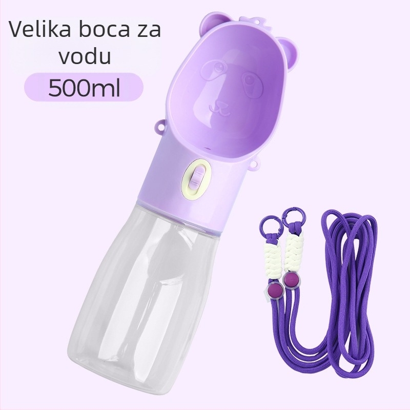 Čaša za vodu za šetnju psa — integrirani prijenosni dizajn preko ramena, ABS+PC, jedinica