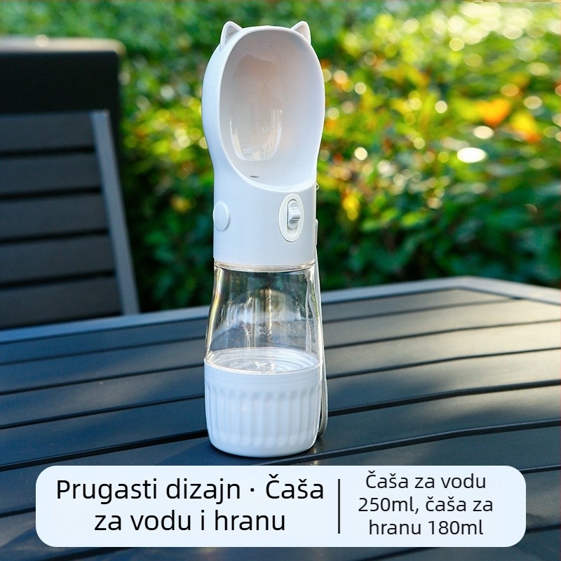 Čaša za vodu za šetnju psa — integrirani prijenosni dizajn preko ramena, ABS+PC, jedinica
