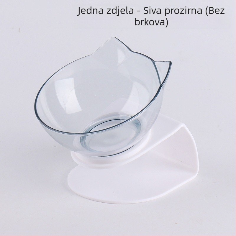 Automatska zdjela za hranu i vodu za mačke i pse s nagibnim dizajnom, jednostruka ili dvostruka zdjela