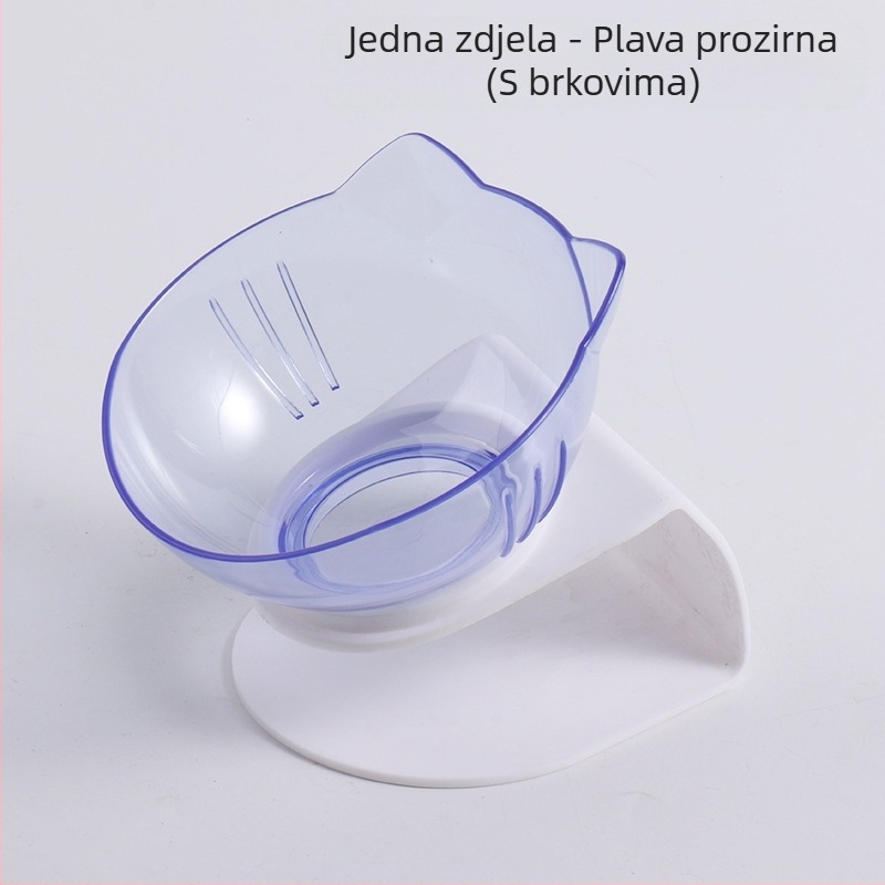 Automatska zdjela za hranu i vodu za mačke i pse s nagibnim dizajnom, jednostruka ili dvostruka zdjela