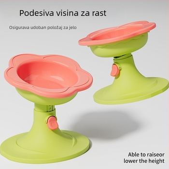Keramička zdjela za mačke s podesivom visinom, dizajn protiv prevrtanja i široki otvor za jednostavno punjenje