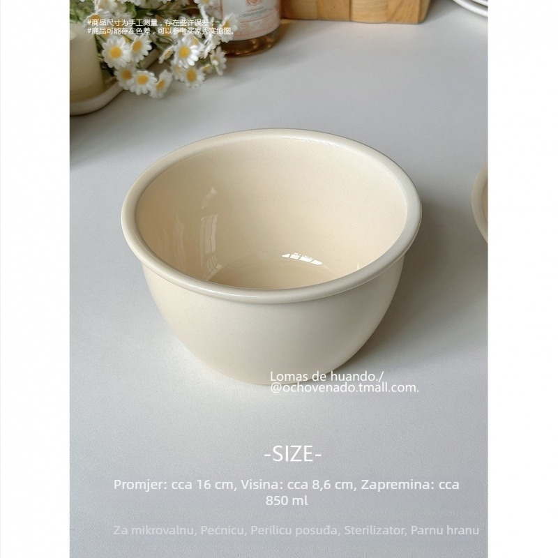 Porcelanska zdjela za parena jaja, jedinstven uzorak, pod-glazura površina, novi kineski stil, pogodna za jogurt, voće, žitarice, desert i salata