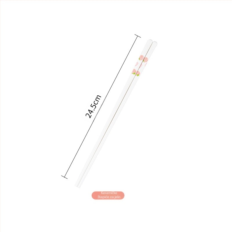 Keramički set posuđa za jednu osobu - okrugla zdjela, tanjur, štapići za jelo i žlica, uzorak valova s točkama, svjež stil, sigurno za mikrovalnu