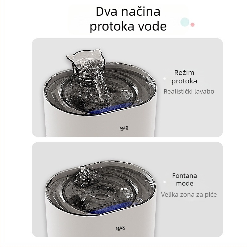 Posuda za vodu za kućne ljubimce, za pse i mačke, odvojivi dizajn, težina 510 g, bez aplikacije