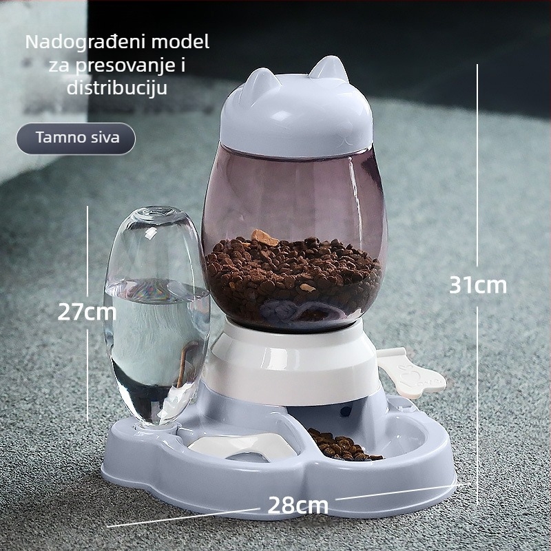 Aibang automatska hranilica za mačke s dispenzerom vode – nije uvezeno, kompatibilno s akvarijem