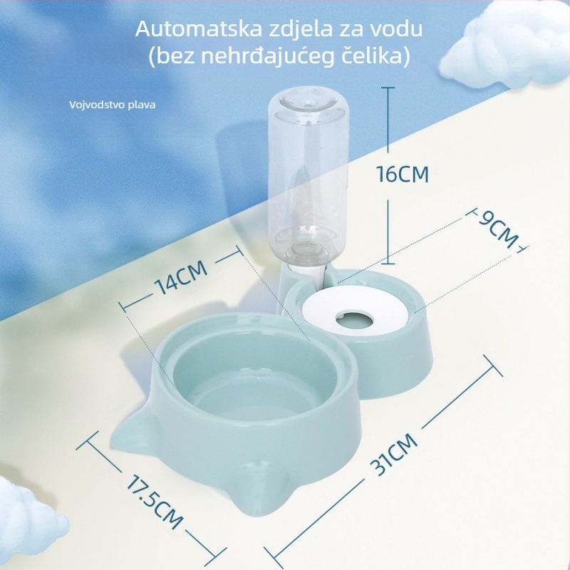 Aibang automatska hranilica za mačke s dispenzerom vode – nije uvezeno, kompatibilno s akvarijem