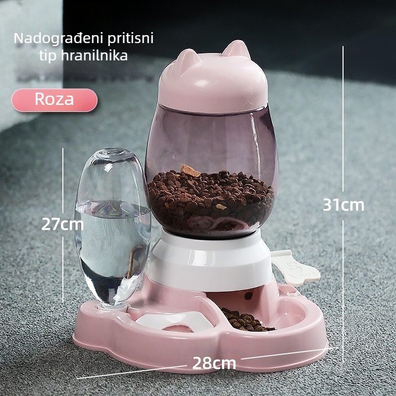 Aibang automatska hranilica za mačke s dispenzerom vode – nije uvezeno, kompatibilno s akvarijem