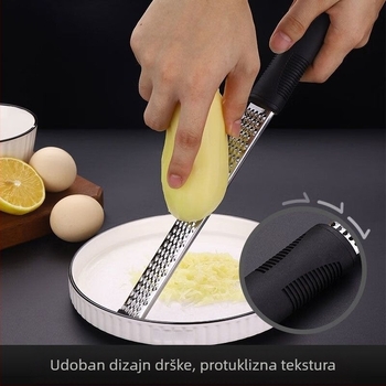 Nehrđajući čelični višefunkcionalni ribanjik za voće i sir s odvijačem korice limuna