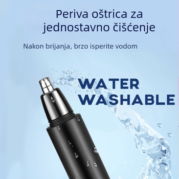 SUTTIK Prijenosni muški set za kućno šišanje i trimer za nos, noževi od nehrđajućeg čelika, četkasti motor, ugrađena baterija 1200–2000 mAh, trajanje rada 1–3 h