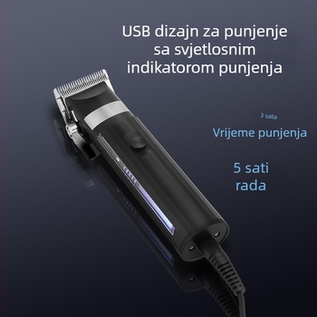 SUTTIK Prijenosni muški set za kućno šišanje i trimer za nos, noževi od nehrđajućeg čelika, četkasti motor, ugrađena baterija 1200–2000 mAh, trajanje rada 1–3 h