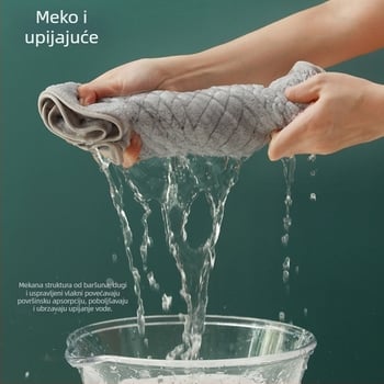 Turban ručnik za kupanje od koralnog flisa s vertikalnim prugama, težina 50–80 g