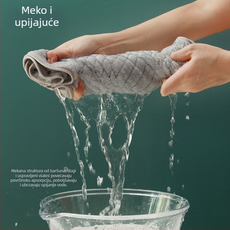 Turban ručnik za kupanje od koralnog flisa s vertikalnim prugama, težina 50–80 g