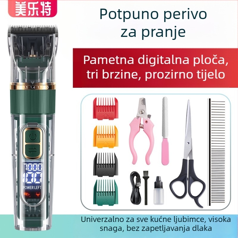 Set za šišanje dlaka kućnih ljubimaca: električni trimer za pse i mačke, ABS kućište, model G7