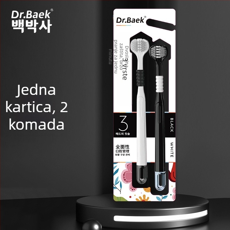 Trostruka četkica za zube za odrasle s zaštitom desni i mekanim vlaknima | Banner/Benoy marka | Ručna četkica