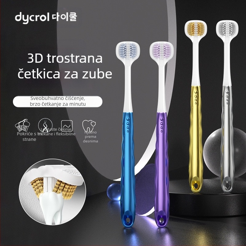 Trostruka četkica za zube za odrasle s zaštitom desni i mekanim vlaknima | Banner/Benoy marka | Ručna četkica