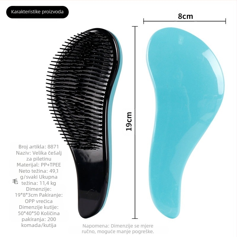 Pheaya plastična četka za kosu — protiv zapetljavanja, njegovanje i masaža, lagana i prijenosna