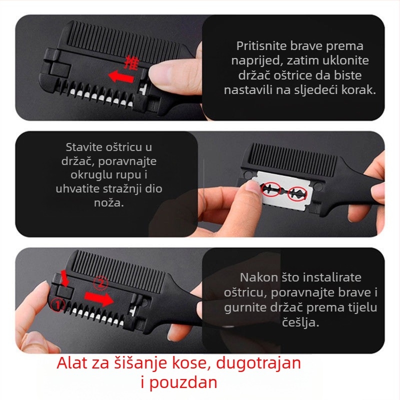 Četka za proredjivanje kose za kućnu frizuru, klasičan stil, volumen proredjivanja 1560 cm³