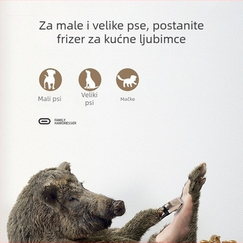 Oaks A5 Električni kliper za kućne ljubimce – punjivi, 5W, uklonjiva i periva glava za rezanje, univerzalno za pse i mačke, s ugrađenom baterijom