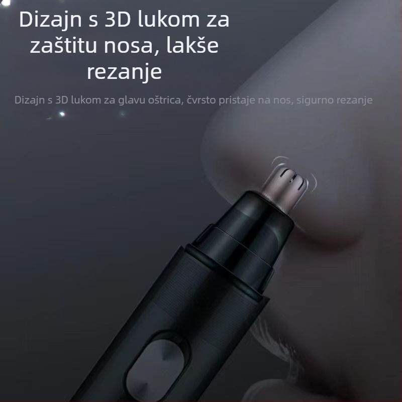 Chigo trimer za nosne dlačice, s izvadljivom i perivom glavom, punjivi model CX-ZD2, ugrađena baterija 300–500 mAh, ABS materijal
