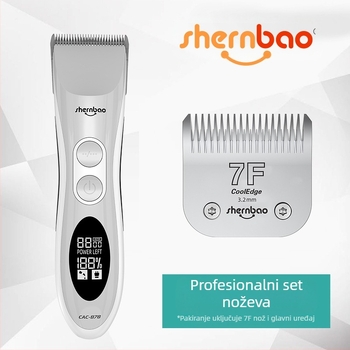 Shenbao 878 Bežični električni kliper za njegu pasa