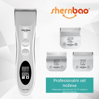 Shenbao 878 Bežični električni kliper za njegu pasa