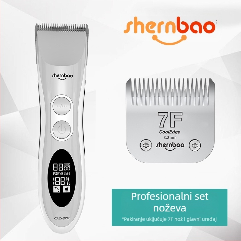 Shenbao 878 Bežični električni kliper za njegu pasa