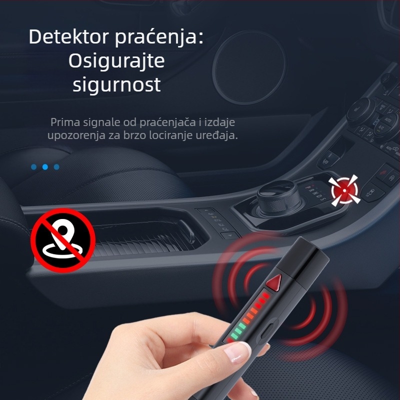 S68 bežični detektor signala – perni detektor za kamere, frekvencijski raspon 1-8000, opseg detekcije 0.1-10, dimenzije 120×18×18 mm