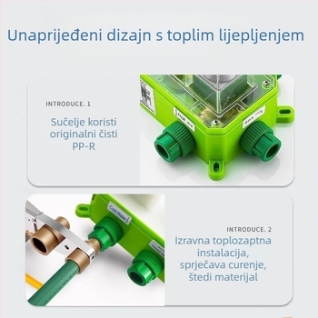 Zidni skriveni tuš set, bakarna konstrukcija, kvadratni kišni tuš, kontrola temperature, model zs-anz