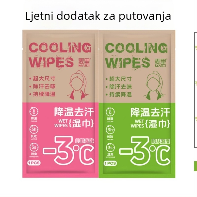 Hlađenje vlažnih maramica za sport i vanjsku upotrebu, netkani materijal, 100D vlakno, ispisni proces, unisex ručnik/ručnik za lice