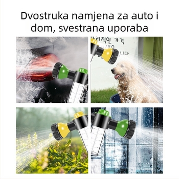 BY-471 Pištolj za pranje autom s 8 načini raspršivanja, plastično kućište, tlak vode 1, domet ubrizgavanja 10 m