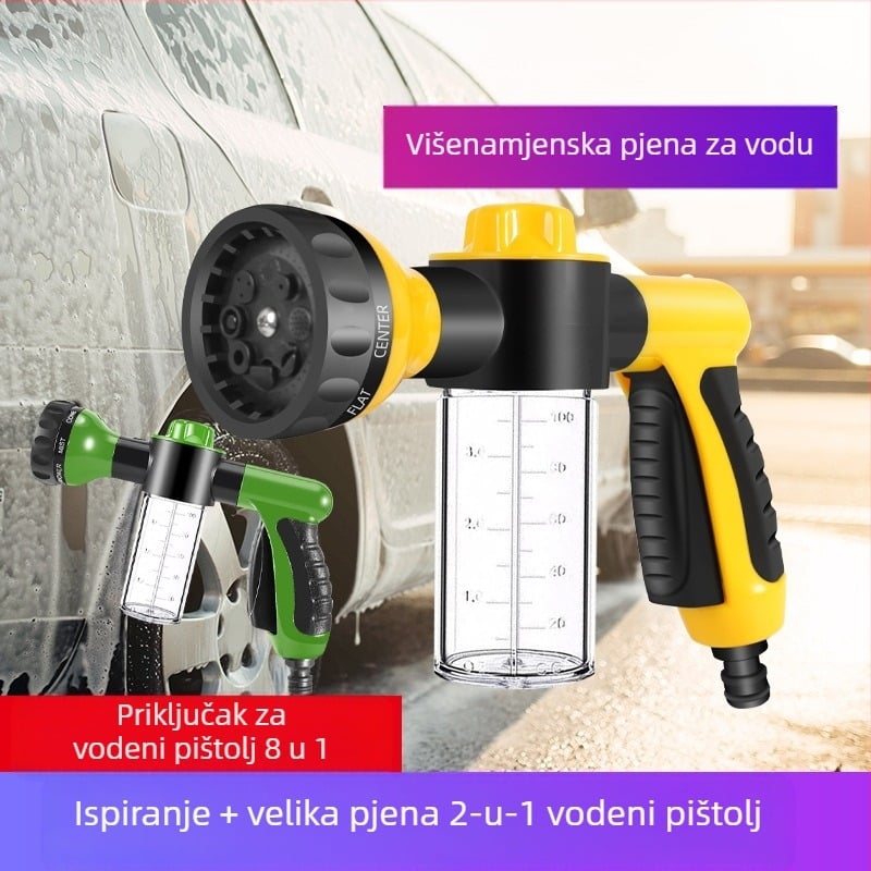 BY-471 Pištolj za pranje autom s 8 načini raspršivanja, plastično kućište, tlak vode 1, domet ubrizgavanja 10 m