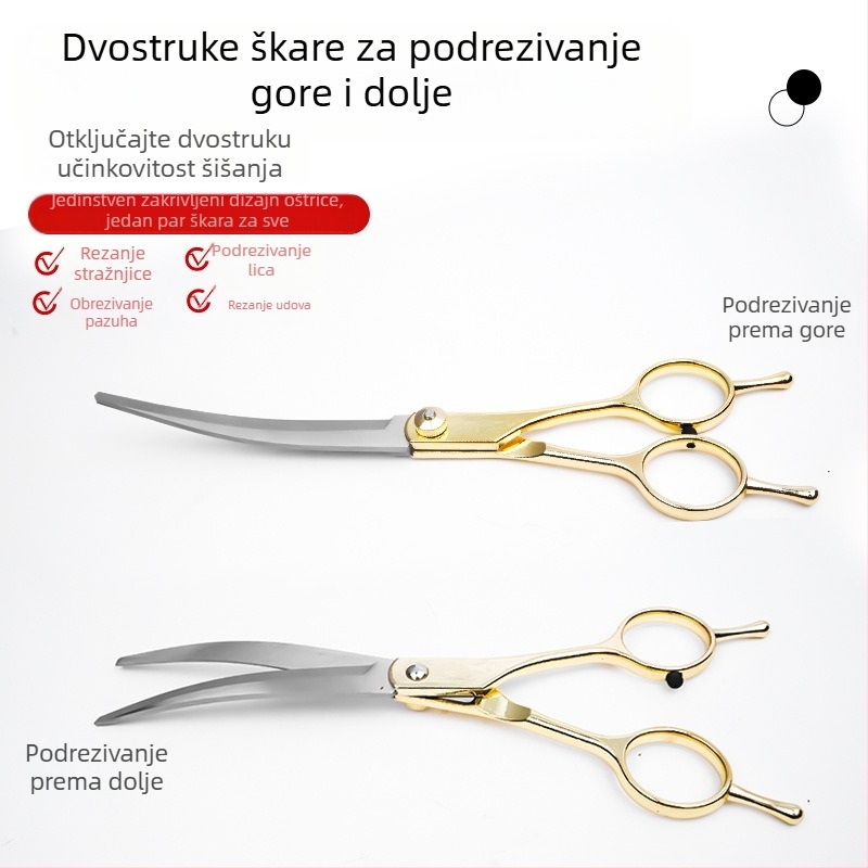 Škare za njegu pasa – nehrđajući čelik + cinkova legura, kozmetičke škare, Tanizaki, pakiranje od 500 kom., za pse
