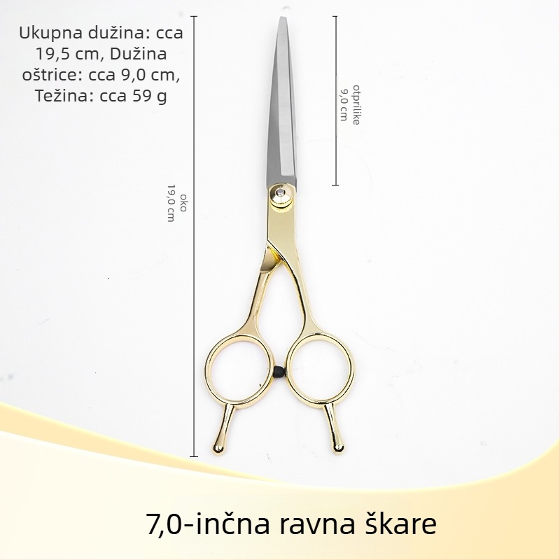 Škare za njegu pasa – nehrđajući čelik + cinkova legura, kozmetičke škare, Tanizaki, pakiranje od 500 kom., za pse