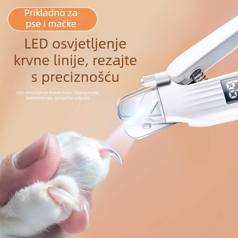 Dva u jedno: kliješta za nokte kućnih ljubimaca s električnim pilnikom za mačke i pse — Šifra proizvoda Hz8