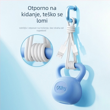 Type-C kabel za podatke za brzo punjenje, 20W max, TPE, jednosmjerni kraj, 3C certificiran